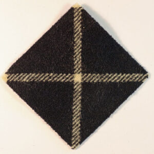 2nd, 7th & 9th Bttns. CAMERONIANS, SCOTTISH RIFLES WW2 Tartan Regimental Flash Badge ---  Lot No. 6362