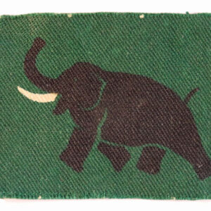 31st INDIAN ARMOURED DIVISION WW2 Printed Formation Sign Badge  - CALICO PRINTERS ---  Lot No. 6373