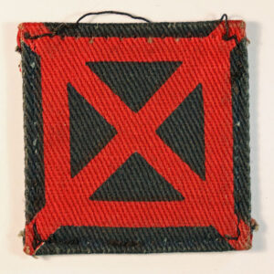 42nd ARMY GROUP ROYAL ARTILLERY WW2 Printed Formation Sign Badge - CALICO PRINTERS ---  Lot No. 6375