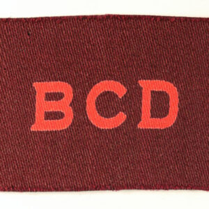 B C D / 5th Canadian Armoured Division WW2 Printed Formation Sign Badge - CALICO PRINTERS  ---  Lot No. 6439