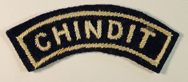 CHINDIT WW2 Embroidered Shoulder Title Badge – SCARCE — Lot No. 6441