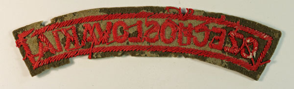 CZECHOSLOVAKIA WW2 Embroidered Felt Shoulder Title Badge — Lot No. 6443 - Image 3