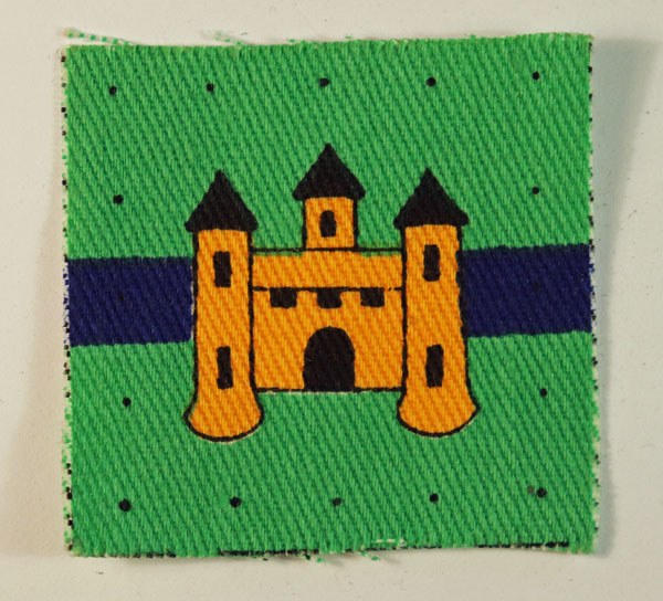 EDINBURGH GARRISON Printed Cloth Formation Sign Badge – CALICO PRINTERS — Lot No. 6444