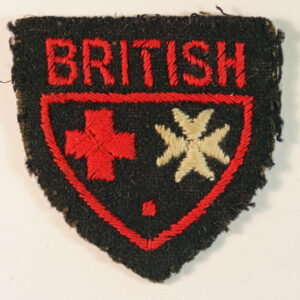 JOINT WAR ORGANISATION OF BRITISH RED CROSS & ST. JOHN OF JERUSALEM WW2 Embroidered Arm Badge ---  Lot No. 6447