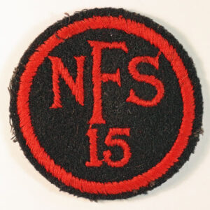NFS/15 - Taplow, Buckinghamshire WW2 Embroidered Overall Breast Pocket Badge---  Lot No. 6396