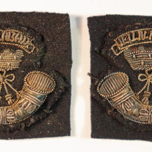 SOMERSET L.I. 1902 Officer's Bullion Embroidered Mess Dress Collar Badge Pair - SCARCE --- Lot No. 6457