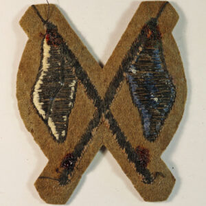 FLAGS CROSSED - Signalling Instructor WW2 Paste Back Embroidered Felt Arm Badge - Image 3