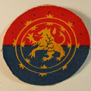 H.Q. U.K. LAND FORCES Printed Cloth Formation Sign Badge - CALICO PRINTERS