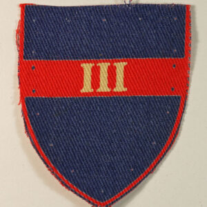 3rd ARMY GROUP ROYAL ARTILLERY Printed Cloth Formation Sign Badge - CALICO PRINTERS ---  Lot No. 6263