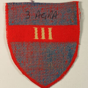 3rd ARMY GROUP ROYAL ARTILLERY Printed Cloth Formation Sign Badge – CALICO PRINTERS —  Lot No. 6263 - Image 3