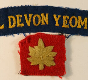 142nd FIELD REGIMENT (ROYAL DEVON YEOMANRY) WW2 Embroidered Felt Formation Badge ---  Lot No. 6489