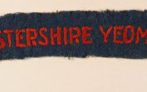 153rd (LEICESTERSHIRE YEOMANRY) FIELD REGIMENT WW2 Embroidered Felt Formation Badge - SCARCE ---   Lot No. 6490