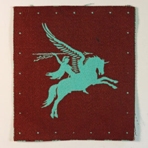 1st & 6th AIRBORNE DIVISIONS WW2 Printed Cloth Formation Sign Badge - CALICO PRINTERS ---  Lot No. 6311