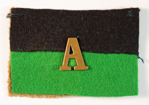 1st AUSTRALIAN INFANTRY BATTALION AIF – GALLIPOLI SERVICE WW1 Cloth Formation Sign Badge – SCARCE — Lot No. 6461/WW1-16SF10