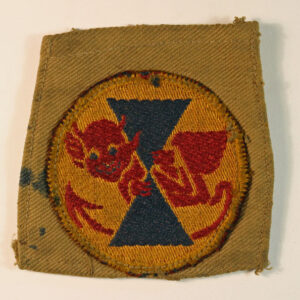 21st ARMOURED BRIGADE WW2 Italian Made Embroidered Formation Sign Badge  ---  Lot No. 6480