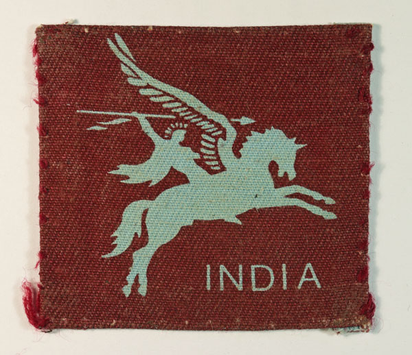 44th INDIAN AIRBORNE DIVISION WW2 Printed Formation Sign Badge — Lot No. 6527