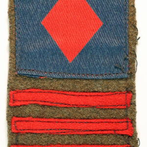 61st INFANTRY DIVISION/184th INFANTRY BRIGADE/5th BTTN. OX & BUCKS L.I. WW2 Printed Formation Sign Badge - CALICO PRINTERS --- Lot No. 6530