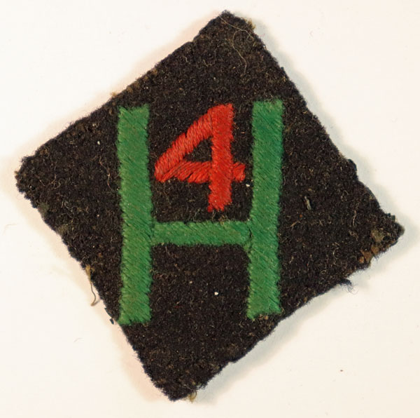 76th (HIGHLAND) FIELD REGIMENT R.A. Serving with 3rd Division WW2 Embroidered Formation Sign Badge – SCARCE — Lot No. 6531