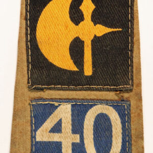 78th DIVISION / H.Q. DIVISIONAL ENGINEERS WW2 Printed Combination Formation Sign Badge  - CALICO PRINTERS - SCARCE---  Lot No. 6487