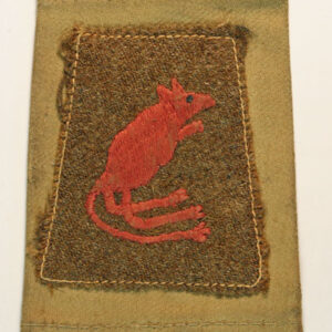 7th ARMOURED DIVISION Early WW2 Embroidered Cloth Formation Sign Badge K.D.Slip-On ---  Lot No. 6475