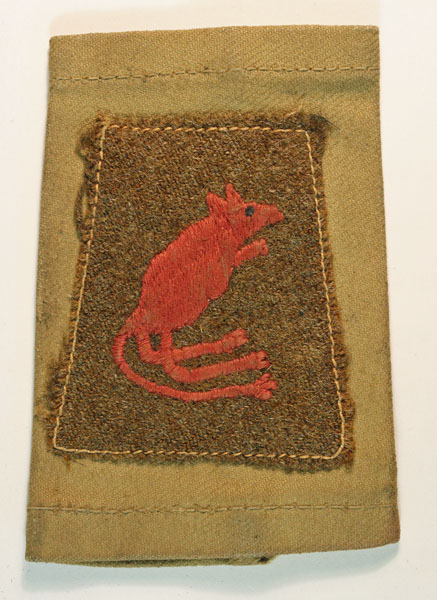 7th ARMOURED DIVISION Early WW2 Embroidered Cloth Formation Sign Badge K.D.Slip-On — Lot No. 6475