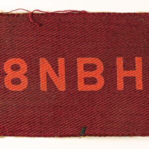 8th PRINCESS LOUISE'S (NORTH BRUNSWICK) HUSSARS / 5th Canadian Armoured Division WW2 Printed Formation Sign Badge - CALICO PRINTERS  ---  Lot No. 6476