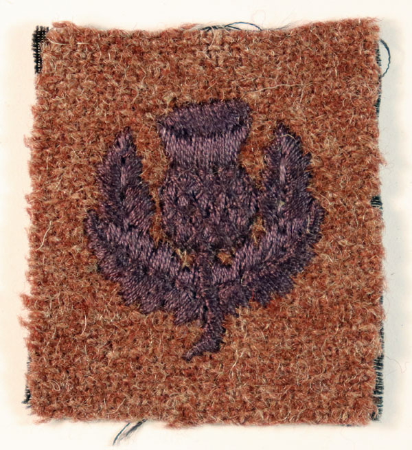 97th (LONDON SCOTTISH) HEAVY ANTI-AIRCRAFT REGIMENT R.A. WW2 Formation Sign Badge — Lot No. 6533