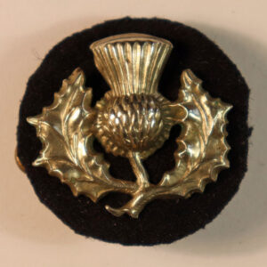 9th SCOTTISH DIVISION WW1 White-Metal on Blue Cloth Formation Sign Badge - SCARCE  ---  Lot No. 6462/WW1-17