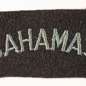 BAHAMAS - R.A.F. WW2 Embroidered Nationality Shoulder Title Badge ---  Lot No. 6336