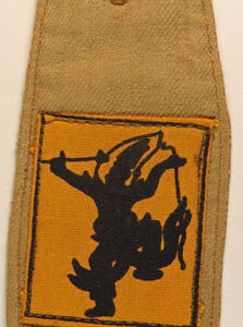 BRITISH TROOPS SIAM WW2 Printed Cloth Formation Sign Badge on KD Shoulder Strap - SCARCE ---  Lot No. 6492