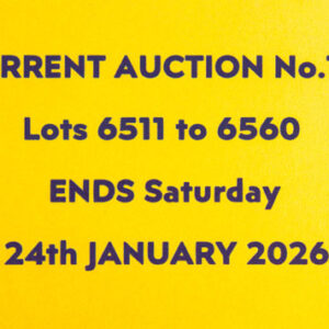 THE CURRENT AUCTION No. 135 - ENDS SATURDAY 24th JANUARY 2026