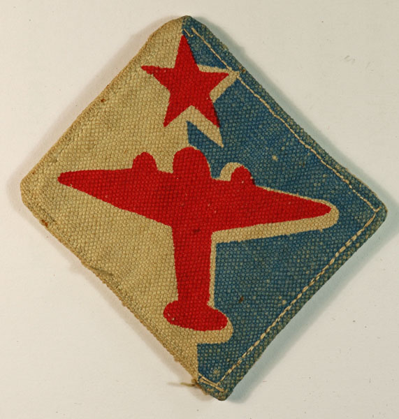 INDIAN AIR FORMATION SIGNALS WW2 Printed Cloth Formation Sign Badge — Lot No. 6544