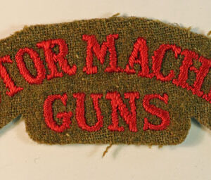 MOTOR MACHINE / GUNS WW1 Embroidered Felt Shoulder Title Badge - Scarce --- Lot No. 6464/WW1-22
