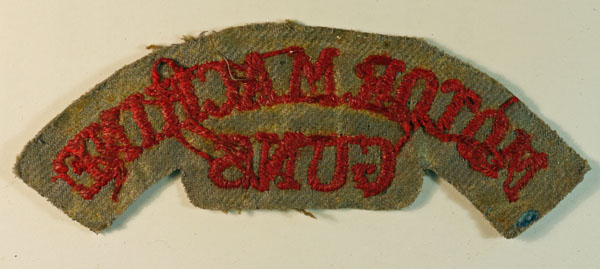 MOTOR MACHINE / GUNS WW1 Embroidered Felt Shoulder Title Badge – Scarce — Lot No. 6464/WW1-22 - Image 3