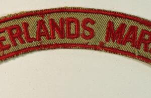 NETHERLANDS MARINES WW2 Embroidered Shoulder Title Badge - 2nd TYPE - RARE ---  Lot No. 6548