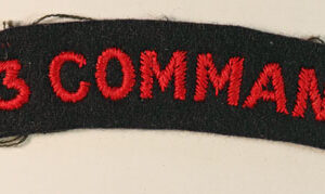 No.3 COMMANDO WW2 Embroidered Shoulder Title Badge - SCARCE ---  Lot No. 6469/SF22