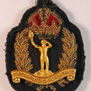 ROYAL OBSERVER CORPS - OFFICER'S WW2 Gilding Metal & Bullion Embroidered Cap Badge --- Lot No. 6556