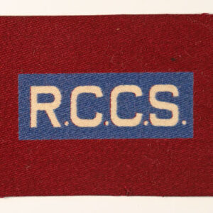 R.C.C.S./5th Canadian Armoured Division WW2 Printed Formation Sign Badge - CALICO PRINTERS  ---  Lot No. 6600
