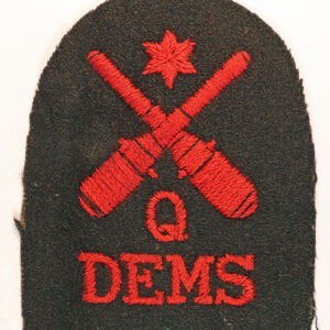 ROYAL NAVY - GUNLAYER - D.E.M.S. WW2 Embroidered Felt Arm Badge --- Lot No. 6604