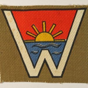 102nd COAST ARTILLERY BRIGADE Printed Formation Sign Badge - CALICO PRINTERS ---  Lot No. 6634