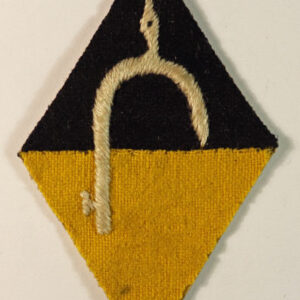74th YEOMANRY DIVISION/ARMY SERVICE CORPS  WW1 Embroidered Felt Formation Sign Badge - SCARCE ---  Lot No. 6632