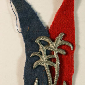 POLISH CARPATHIAN LANCERS WW2 White Metal On Felt Collar Pennon Badge  ---  Lot No. 6651