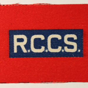 R.C.C.S./1st Canadian Division WW2 Printed Formation Sign Badge - CALICO PRINTERS  ---  Lot No. 6658
