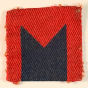 110th FIELD REGIMENT (MANCHESTER) R.A. WW2 Printed Formation Sign Badge - CALICO PRINTERS - SCARCE --- Lot No. 6682