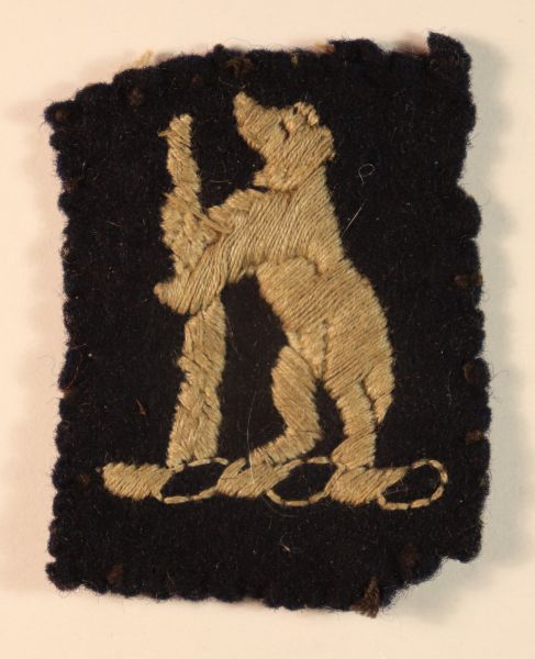 120th FIELD REGIMENT (SOUTH MIDLANDS) WW2 Embroidered Felt Formation Badge – SCARCE — Lot No. 6683