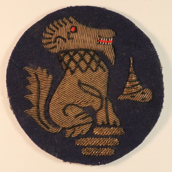 3rd Indian Division – CHINDITS WW2 Bullion Embroidered Cloth Formation Sign Badge — Lot No. 6661/SS1