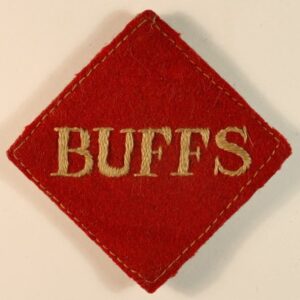 BUFFS - Royal East Kent Regiment WW2 Pagri Flash Badge - Scarce --- Lot No. 6688