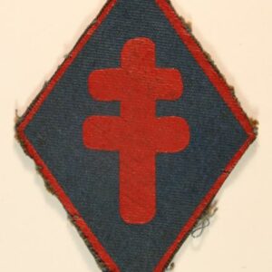 1st FREE FRENCH DIVISION WW2 Variant Painted Cloth Arm Badge (DISPLAY PATENTS) - SCARCE  ---  Lot No. 6663/SS3