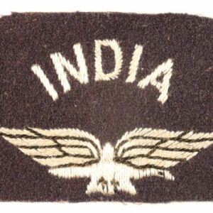 INDIA/Eagle WW2 Embroidered Nationality Shoulder Title Badge ---  Lot No. 6691