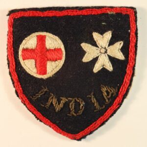 JOINT WAR ORGANISATION - INDIA, INTERNATIONAL RED CROSS & ST. JOHN OF JERUSALEM WW2 Embroidered Arm Badge ---  Lot No. 6692